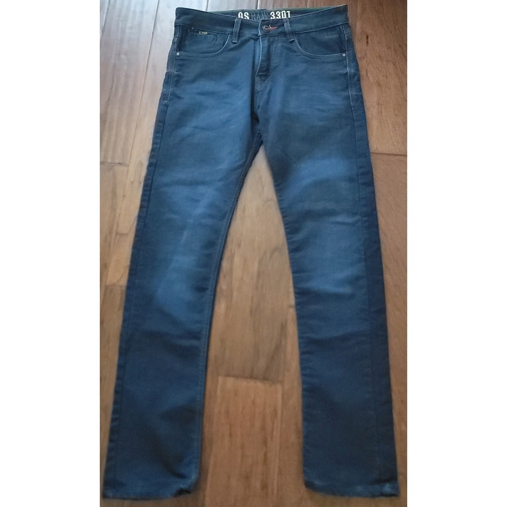 G-STAR 3301‎ Men's Blue Denim Relaxed Fit Jeans Size 34x31